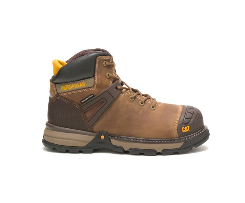 Caterpillar Excavator Superlite Waterproof Soft Toe Argentina - Botines De Seguridad Hombre Beige Os